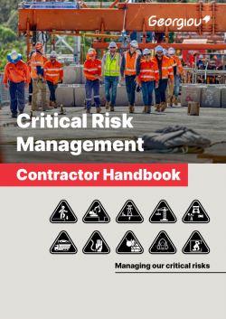 Critical Crisk Management Contractor Handbook Cover Page
